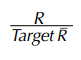 By dividing the subgroup range by the R value (which from now on will be called Target R) for that part number