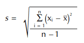 the formula for standard deviation