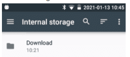 Internal storage > Select Download folder