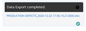 Data Export Completed